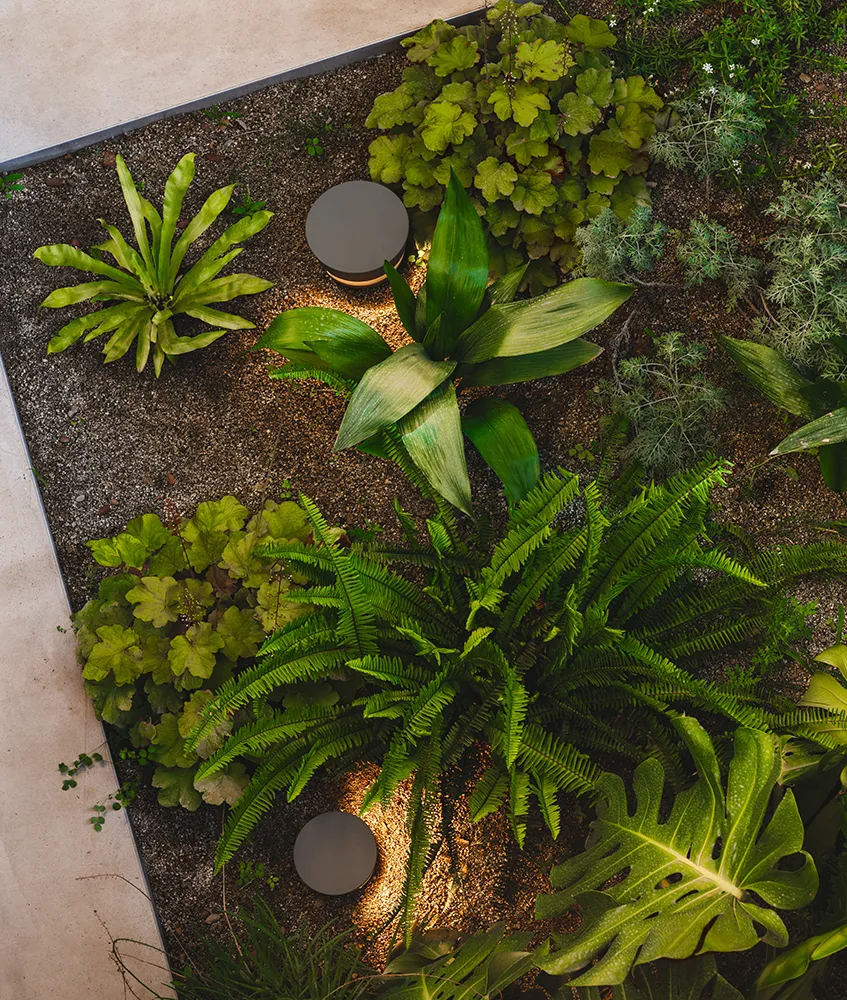 Vibia Dots outdoor — pie y sobremesa