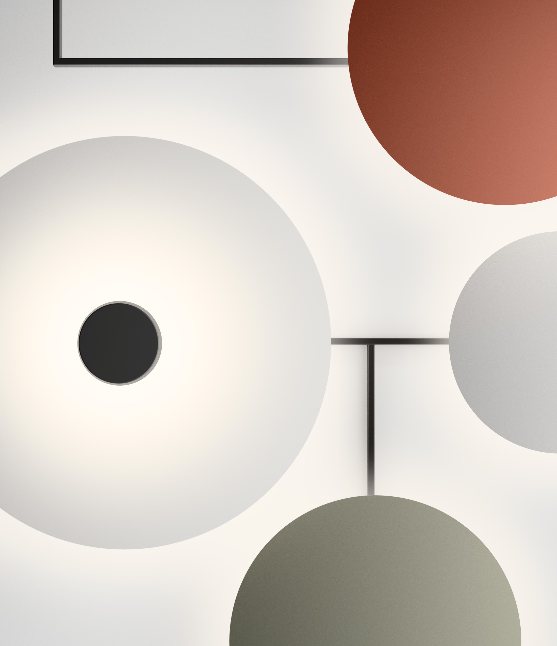 Vibia múltiple Flat – Lámpara adosada a techo