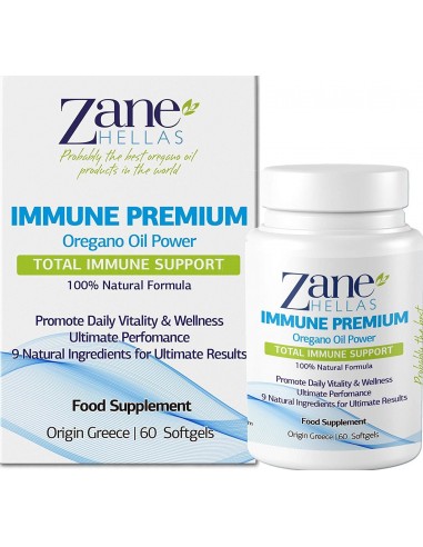 ZANE HELLAS Immune Premium-con aceite de oregano- 60 cápsulas blandas